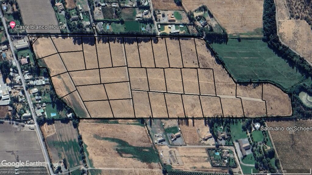 Plano o lotaje del proyecto